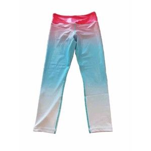 ZYIA ACTIVE Women's Multi-Colored Metallic Ombre Leggings Size 6-8